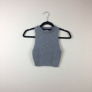Gray knit crop top small/medium